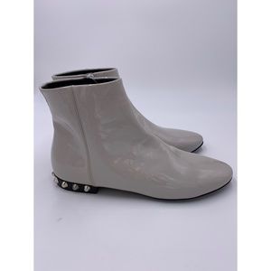 Balenciaga Studded Patent Leather Ankle Booties